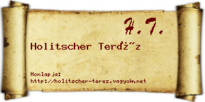 Holitscher Teréz névjegykártya
